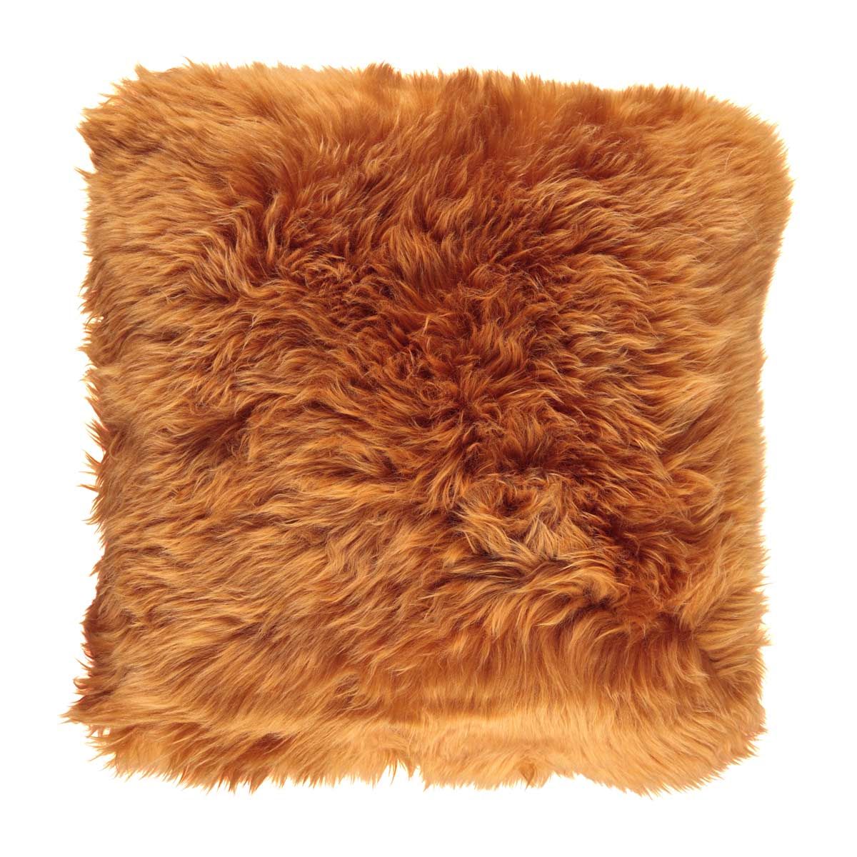 New Zealand Sheepskin Cushion Long Wool 14 x 14 inch