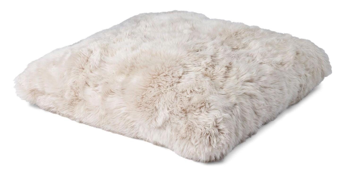 Maxi Float Cushion Doublesided New Zealand Sheepskin Long Wool 35 x 35"