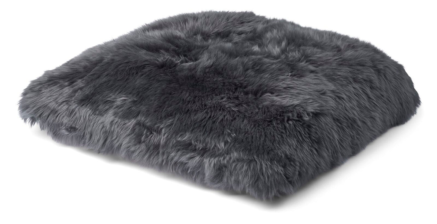 Maxi Float Cushion Doublesided New Zealand Sheepskin Long Wool 35 x 35"