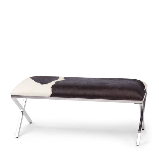 Brazilian Cow Hide Bench, Handmade in New Zealand