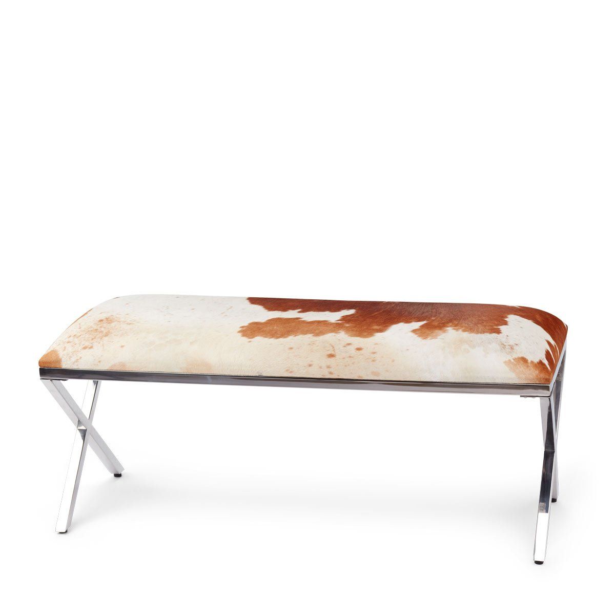 Brazilian Cow Hide Bench, Handmade in New Zealand