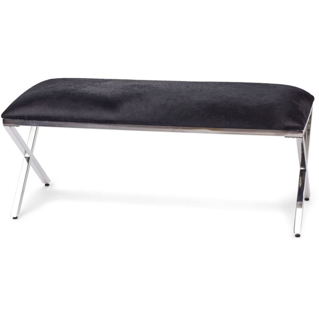 Brazilian Cow Hide Bench, Handmade in New Zealand